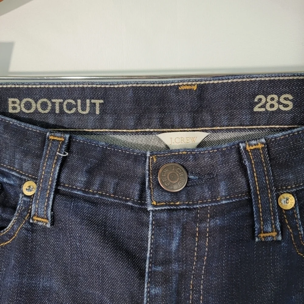 J. CREW Women's High-Rise Bootcut Jeans Size 28S Dark Wash Casual Cotton Blend